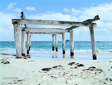 Remains of the old jetty, Hamelin Bay, Western Australia